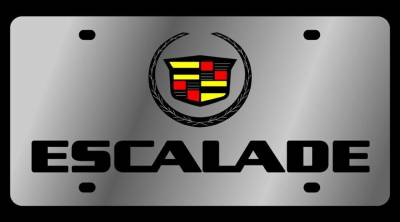 Eurosport Daytona - Eurosport Daytona 1205-1 Stainless License Plate Cadillac Escalade Logo