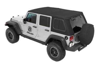 Bestop - Bestop 54863-17 Trektop Pro Black Twill Soft Top for 07-18 Jeep Wrangler JK 4DR