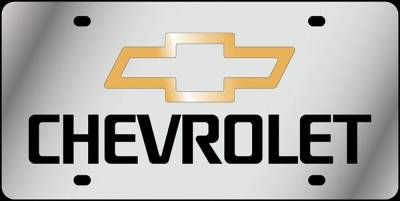 Eurosport Daytona - Eurosport Daytona 1302-1GB Stainless License Plate Chevrolet Bowtie Logo