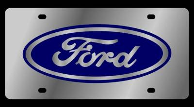 Eurosport Daytona - Eurosport Daytona 1501-1 Stainless License Plate Ford Oval Logo