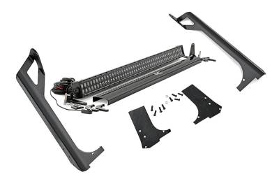 Rough Country Suspension Systems - Rough Country 70503BL 50" LED Light Bar Windshield Mount for 97-06 Wrangler TJ