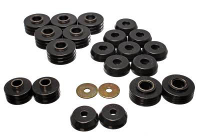 Energy Suspension - Energy Suspension 4.4109G Body Cab Mount Set Polyurethane Black