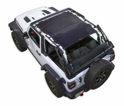 SpiderWebShade - SpiderWebShade Mesh Bikini Top Black for Jeep JL 2DR SWS-SHDTOP-01-JL2D-BLK