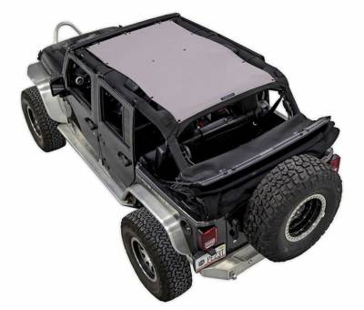 SpiderWebShade - SpiderWebShade Mesh Bikini Top Grey for Jeep JK 4DR SWS-SHDTOP-01-JK4D-GRY