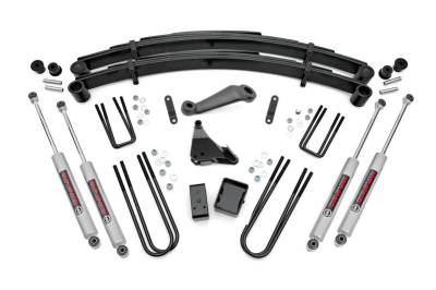 Rough Country Suspension Systems - Rough Country 49630 6" Lift Kit w/Rear Blocks 99-04 F250/F350 SD V10/Diesel 4WD
