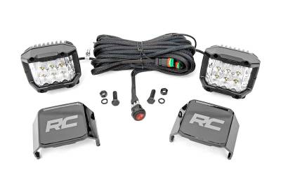 Rough Country Suspension Systems - Rough Country Chrome Series 3" Wide Angle LED Light Pods-Flood Pair 70904