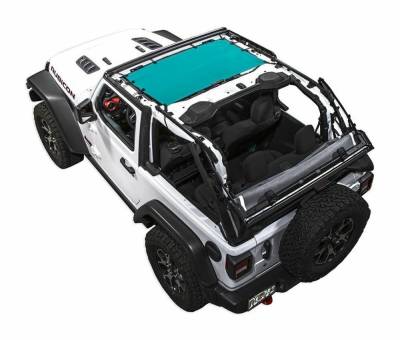 SpiderWebShade - SpiderWebShade Mesh Bikini Top-Teal for Jeep JL 2DR JLKINI-2D-TEL