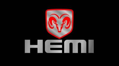 Eurosport Daytona - Eurosport Daytona 3407-1 Carbon Steel License Plate Hemi Ramhead Logo for Dodge