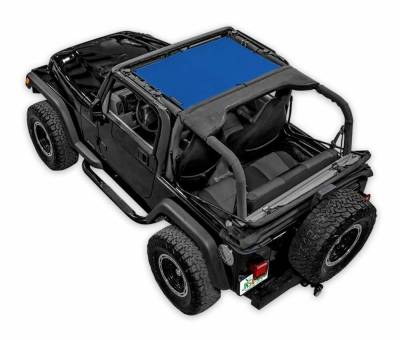 SpiderWebShade - SpiderWebShade Mesh Bikini Top-Blue for Jeep TJ SWS-SHDKNI-01-TJ-BLU