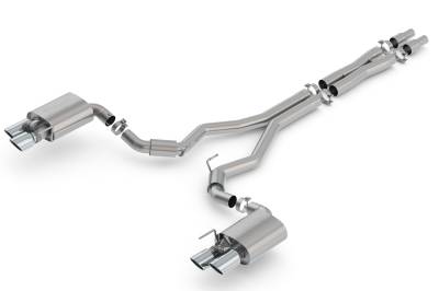 Borla - Borla 140742 S-Type Cat-Back Exhaust Dual Split Rear Exit for 18-23 Mustang GT