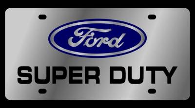 Eurosport Daytona - Eurosport Daytona 1504-1 Stainless License Plate Ford Super Duty Logo