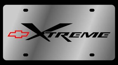 Eurosport Daytona - Eurosport Daytona 1323-1 Stainless License Plate Xtreme Bowtie Logo