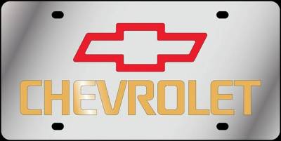 Eurosport Daytona - Eurosport Daytona 1302-1 Stainless License Plate Chevrolet Bowtie Logo