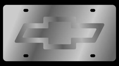 Eurosport Daytona - Eurosport Daytona 1301-3 Stainless License Plate Chevrolet Bowtie Logo