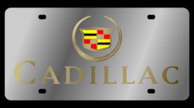 Eurosport Daytona - Eurosport Daytona 1204-2 Stainless License Plate Cadillac Block Logo
