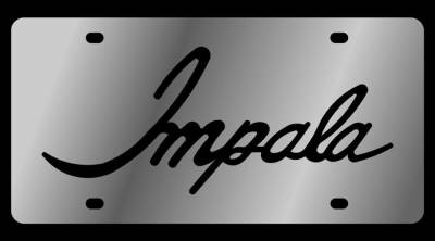Eurosport Daytona - Eurosport Daytona 1345-1 Stainless License Plate Impala Script Logo