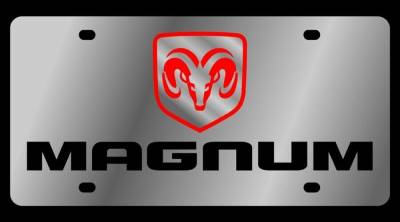 Eurosport Daytona - Eurosport Daytona 1452-1 Stainless License Plate Magnum Logo for Dodge