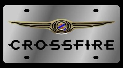 Eurosport Daytona - Eurosport Daytona 1450-1 Stainless License Plate Crossfire Logo for Chrysler