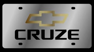 Eurosport Daytona - Eurosport Daytona 1375-1GB Stainless License Plate Cruze Bowtie Logo