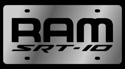 Eurosport Daytona - Eurosport Daytona 1459-1 Stainless License Plate RAM SRT-10 Logo for Dodge