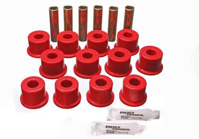 Energy Suspension - Energy Suspension 3.2128R Leaf Spring Bushing Set Polyurethane Red