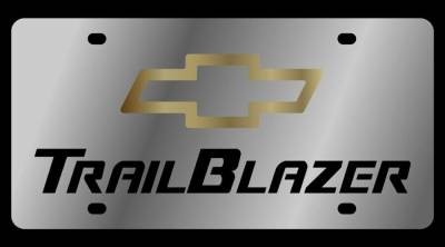 Eurosport Daytona - Eurosport Daytona 1322-1GB Stainless License Plate Trailblazer Bowtie Logo