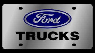 Eurosport Daytona - Eurosport Daytona 1503-1 Stainless License Plate Ford Trucks Logo