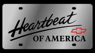 Eurosport Daytona - Eurosport Daytona 1311-1 Stainless License Plate Heartbeat Of America