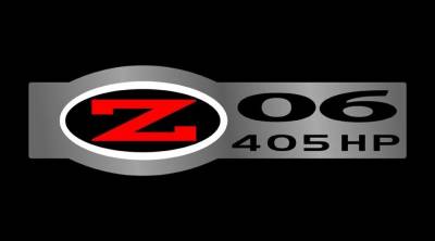 Eurosport Daytona - Eurosport Daytona 2355-1 Lazer-Tag License Plate Z06 405 HP Logo