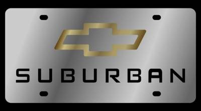 Eurosport Daytona - Eurosport Daytona 1315N-1GB Stainless License Plate Suburban Bowtie Logo