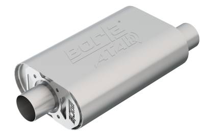 Borla - Borla 400820 ATAK 2.5" In/2.5" Out 4.35x9.10" Oval CrateMuffler SBC 350/383/406