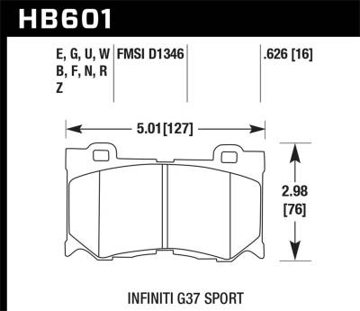 Hawk Performance - Hawk Performance HB601N.626 HP Plus High Performance Street Brake Pads