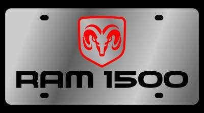 Eurosport Daytona - Eurosport Daytona 1455-1 Stainless License Plate RAM 1500 Logo for Dodge
