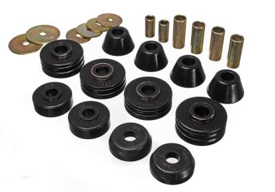 Energy Suspension - Energy Suspension 3.4108G Body Cab Mount Set Polyurethane Black
