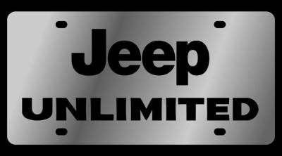 Eurosport Daytona - Eurosport Daytona 1448-1 Stainless License Plate Jeep Unlimited Logo for Jeep
