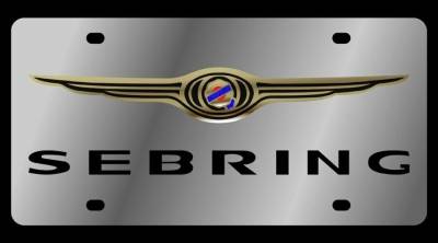 Eurosport Daytona - Eurosport Daytona 1426-1 Stainless License Plate Sebring Logo for Chrysler