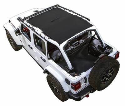 SpiderWebShade - SpiderWebShade Mesh Bikini Top Black for Jeep JL 4DR SWS-SHDTOP-01-JL4D-BLK