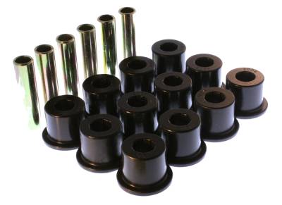 Energy Suspension - Energy Suspension 3.2106G Leaf Spring Bushing Set Polyurethane Black