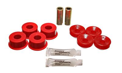 Energy Suspension - Energy Suspension 16.8106R Shock Bushing Set Front Polyurethane Red
