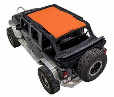 SpiderWebShade - SpiderWebShade Mesh Bikini Top-Orange for Jeep JK 4DR SWS-SHDTOP-01-JK4D-ORG