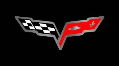 Eurosport Daytona - Eurosport Daytona 3358-1 Carbon Steel License Plate C6 Corvette Flag Logo