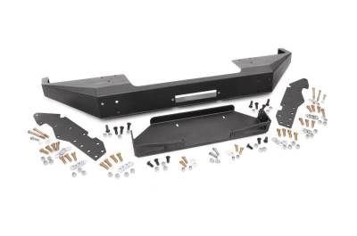 Rough Country Suspension Systems - Rough Country 10570 Heavy Duty Front Winch Bumper Black for 84-01 Cherokee XJ