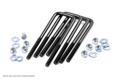 Rough Country Suspension Systems - Rough Country 9/16 x 2.5 x 8.5 Square Top Leaf Spring U-Bolts 4PC 7609