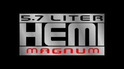 Eurosport Daytona - Eurosport Daytona 3428N-1 Carbon Steel License Plate Hemi 5.7 Logo for Dodge