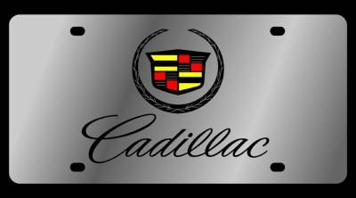 Eurosport Daytona - Eurosport Daytona 1203-1 Stainless License Plate Cadillac Logo