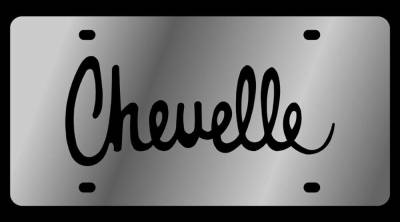 Eurosport Daytona - Eurosport Daytona 1360-1 Stainless License Plate Chevelle Script Logo