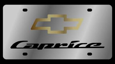 Eurosport Daytona - Eurosport Daytona 1337-1GB Stainless License Plate Caprice Bowtie Logo