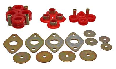 Energy Suspension - Energy Suspension 8.4103R Red Polyurethane Body Mount Set