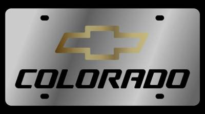 Eurosport Daytona - Eurosport Daytona 1326-1GB Stainless License Plate Colorado Bowtie Logo