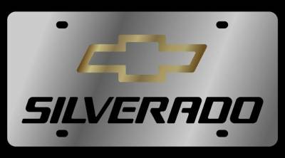 Eurosport Daytona - Eurosport Daytona 1319-1GB Stainless License Plate Silverado Bowtie Logo